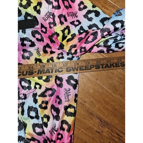 Abbey Dawn by Avril Lavigne Windbreaker Jacket Colorful Cheetah Print Small Rare - Picture 13 of 16